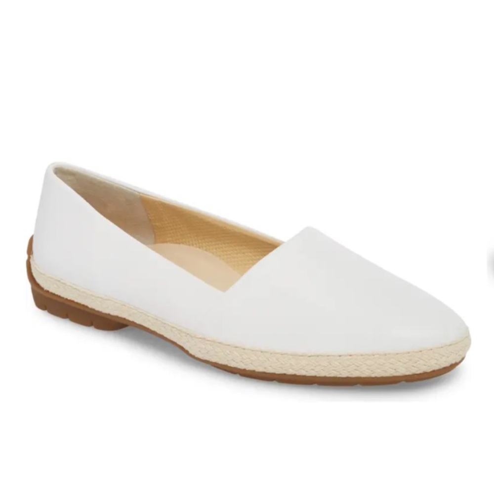 Paul Green Roxy Espadrille Flats White Leather 9.5